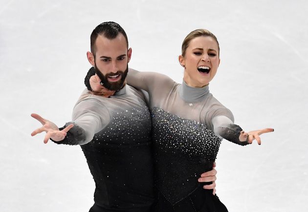 アメリカのティモシー・レドゥク選手（左）とアシュリー・ケイン-グリブル選手（右）