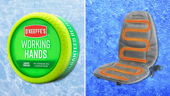 Protect yourself from the cold with O'Keefe's Working Hands cream and a car seat warmer.