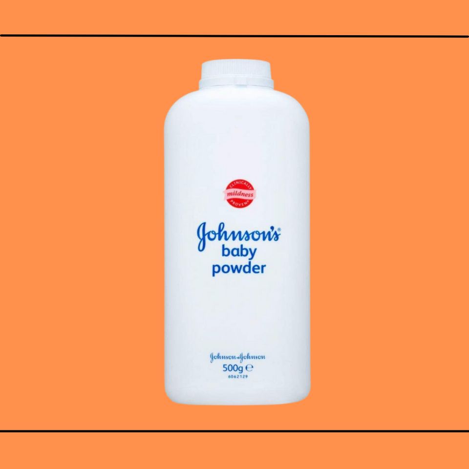 A bottle of baby powder