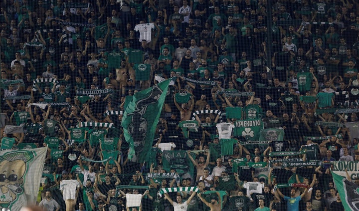 Soccer Football - Europa League - Playoffs - Panathinaikos vs Athletic Bilbao - Athens, Greece - August 17, 2017 Panathinaikos fans REUTERS/Alkis Konstantinidis