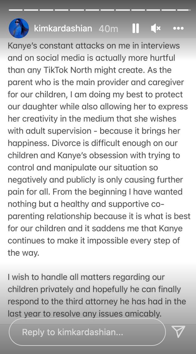 Kardashian West’s statement.