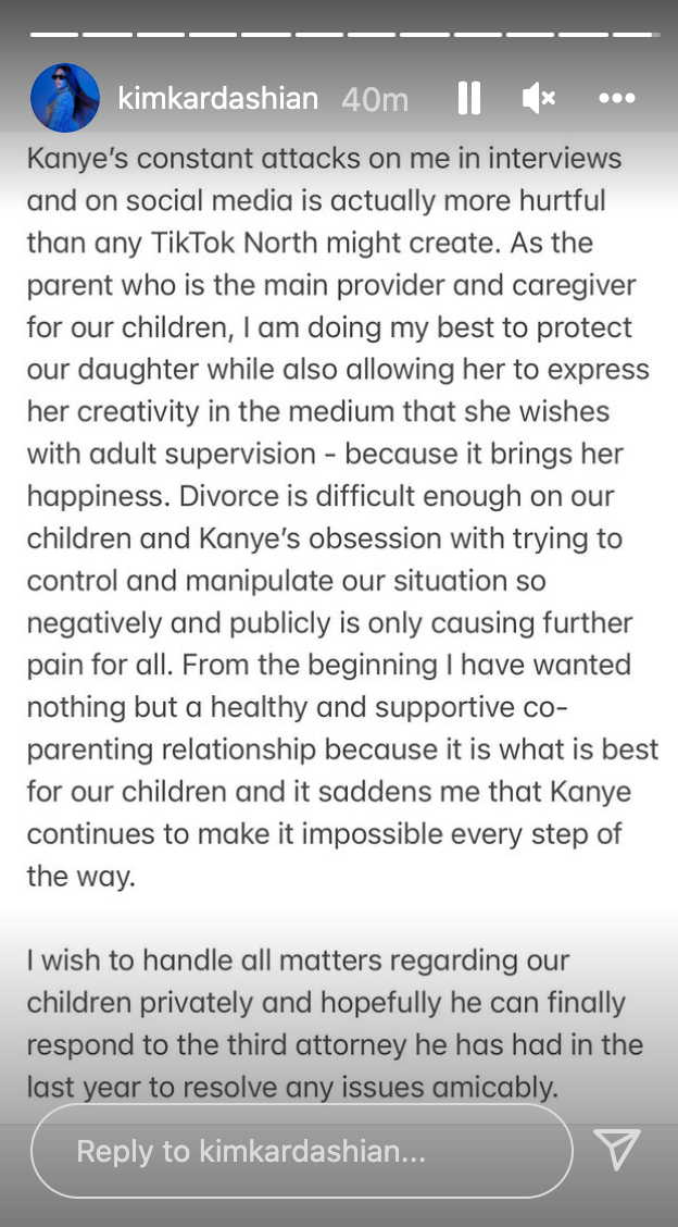 Kardashian West’s statement.