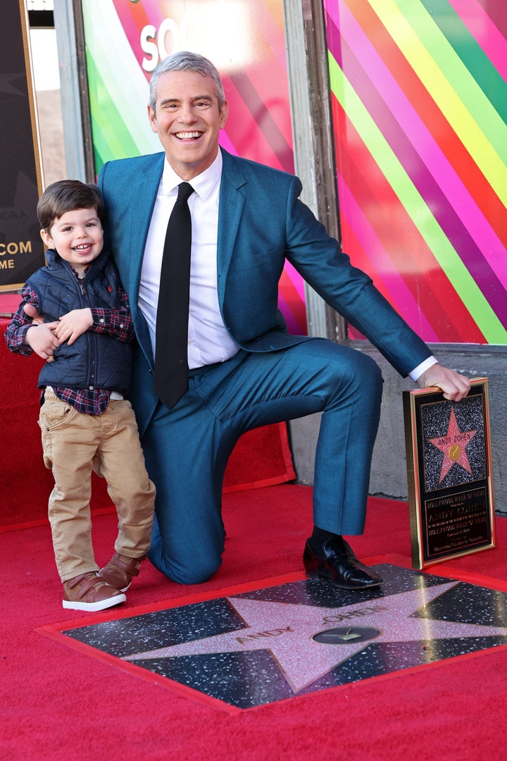 Cohen acknowledged his son's third birthday by offering him cookies toward the end of his speech.