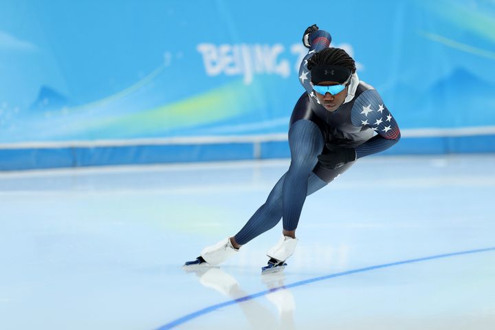 Erin Jackson during a training session in Beijing.