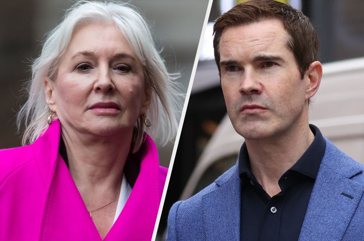 Nadine Dorries and Jimmy Carr