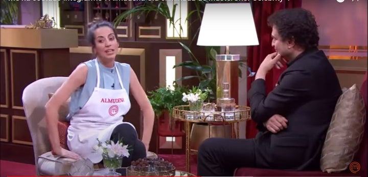 Almudena Cid, en el momento de su eliminación.
