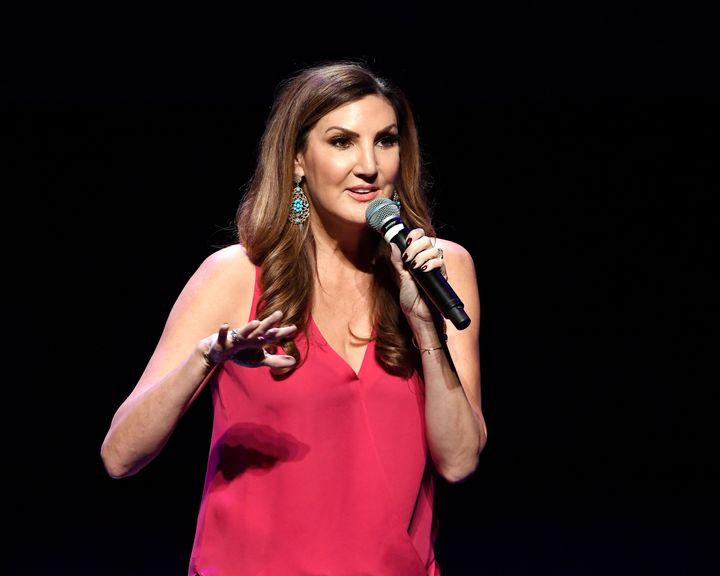 Comedian Heather McDonald on stage in 2019