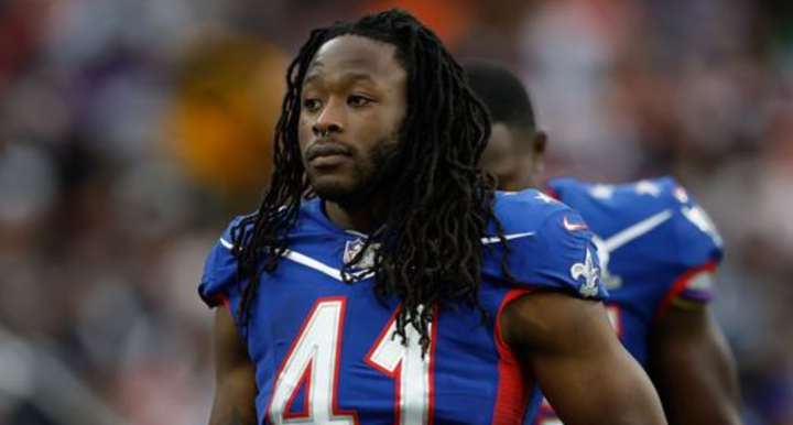 Alvin Kamara played for the NFC in the Pro Bowl in Las Vegas and made four catches.