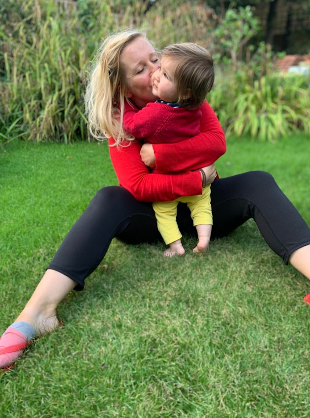 The author with her daughter.