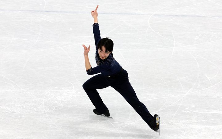 鍵山優真選手（2月8日、北京オリンピック・フィギュアスケートの男子ショートプログラム）
