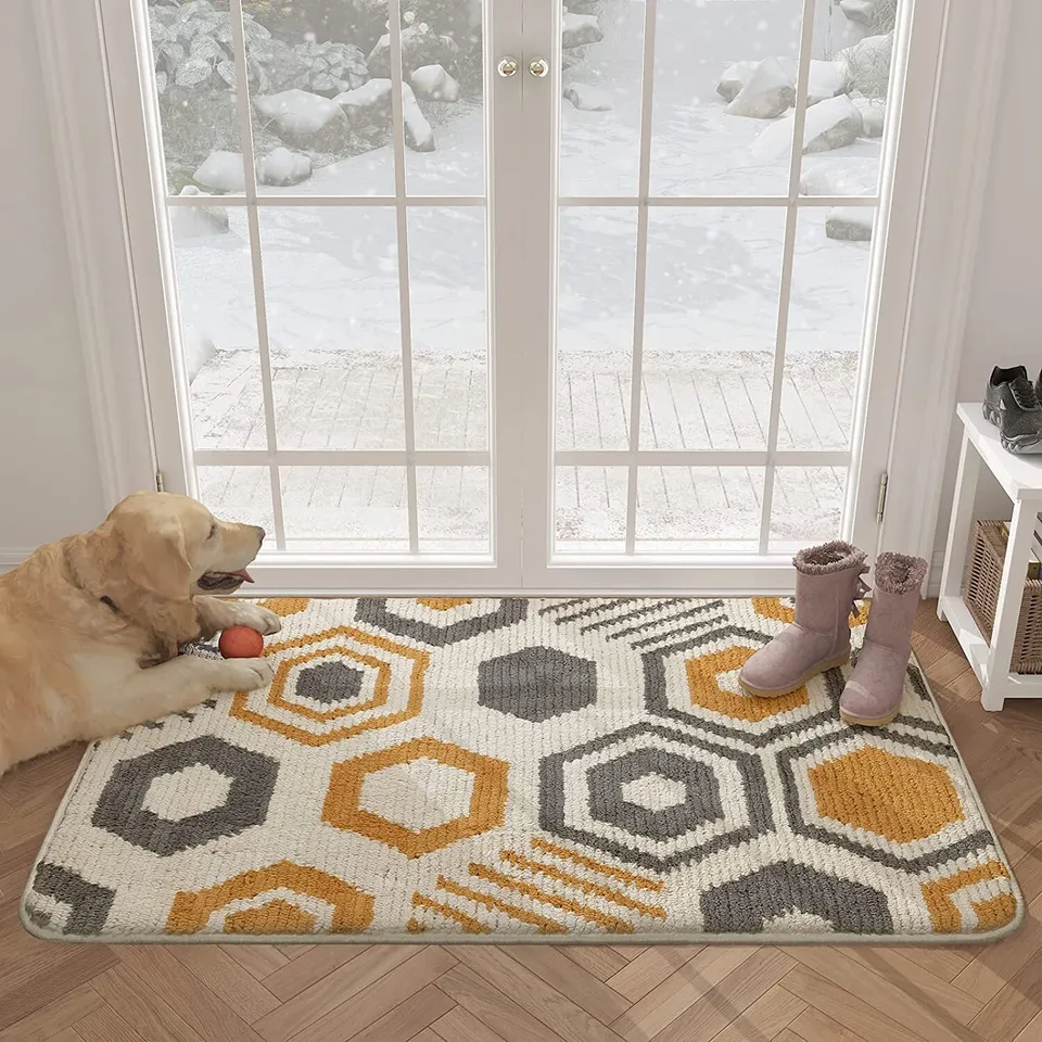 Winter Christmas Indoor Doormat, Durable & Resist Dirt Rugs for
