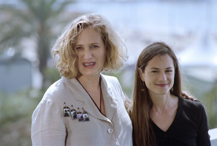 Jane Campion and Holly Hunter at the 46th Cannes Film Festival in 1993 for “The Piano.”