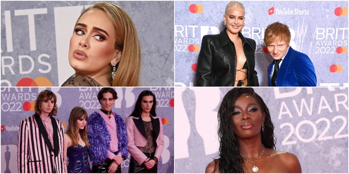 Adele, Anne Marie and Ed Sheeran, Maneskin and AJ Odudu on the Brits red carpet