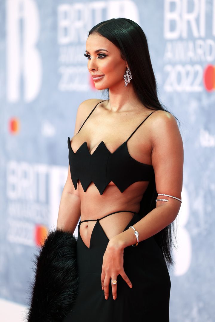 Maya Jama flashed the rock on the Brit Awards red carpet