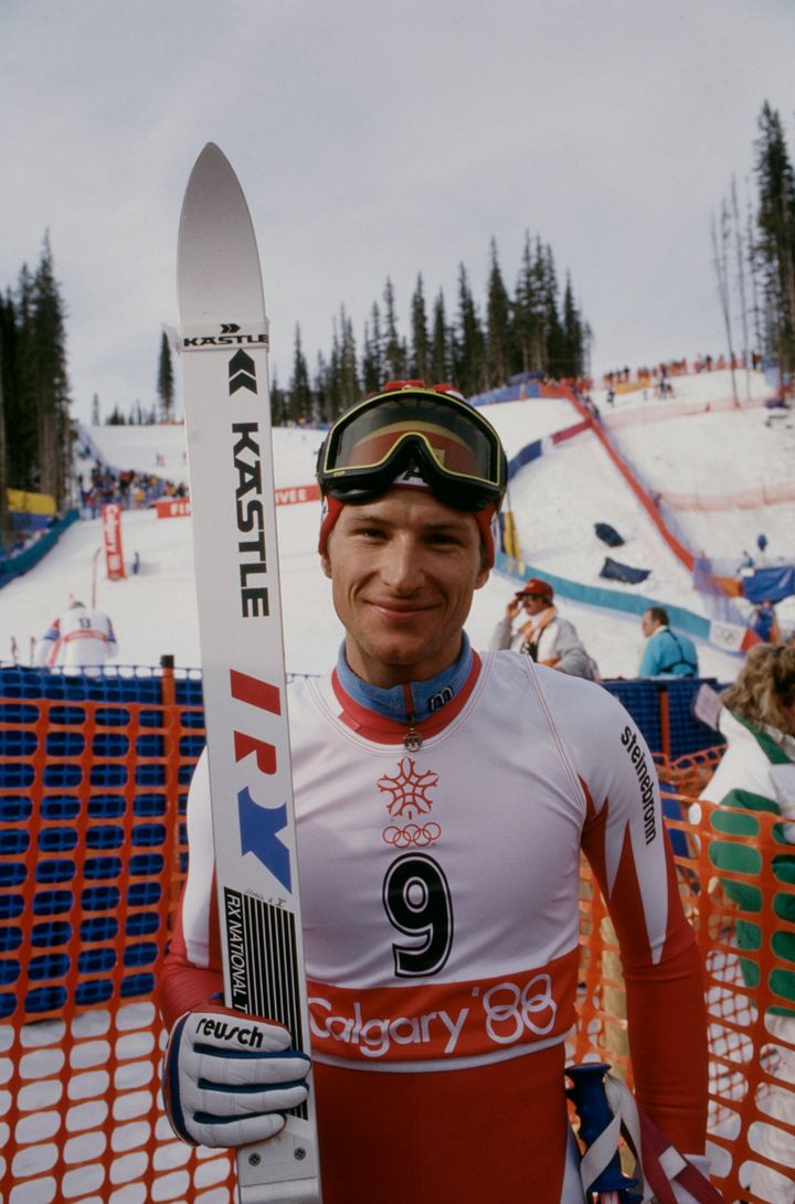 Hubert Strolz, pictured at the 1988 Winter Olympics.