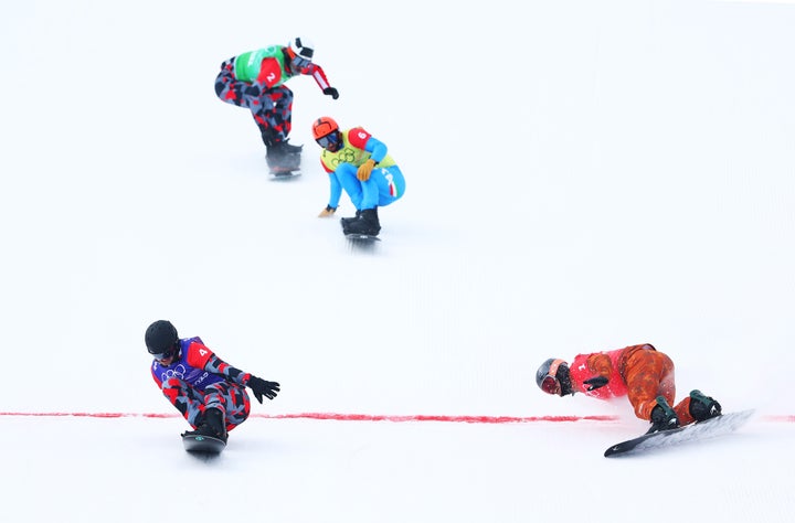 Austria's Alessandro Haemmerle beat Canada's Eliot Grondin by just 0.02 of a second.