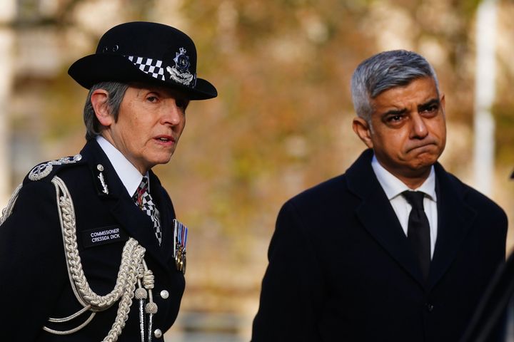 Metropolitan Police Commissioner Dame Cressida Dick with Mayor of London Sadiq Khan 
