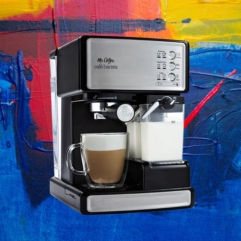 Mr. Coffee Programmable Espresso, Cappuccino, Coffee Maker With