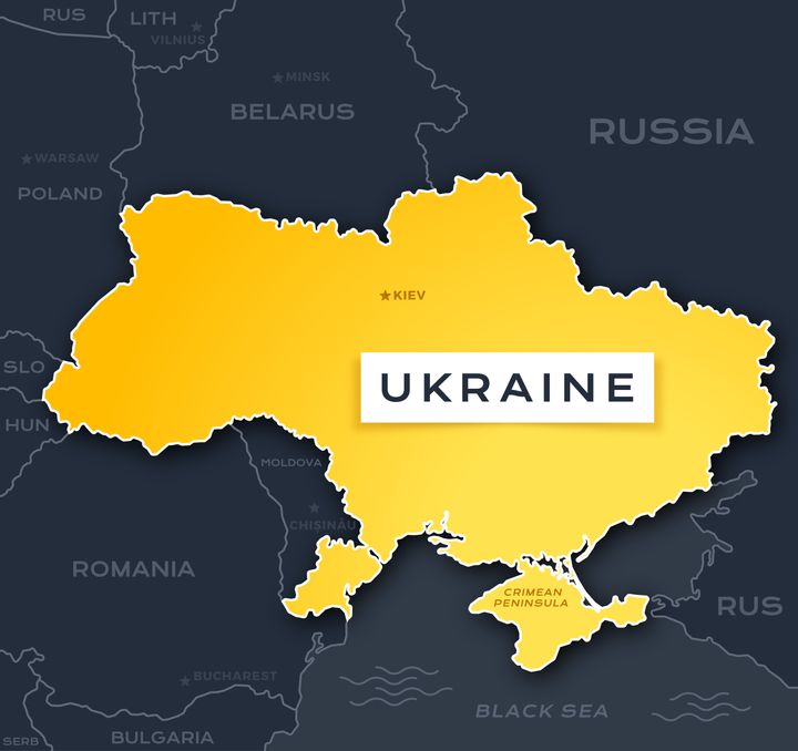 Χάρτης με την Ουκρανία