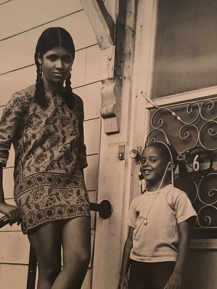 The author with her mother.