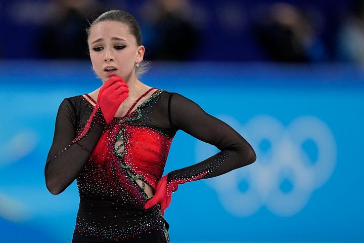 北京オリンピック・フィギュア団体戦に出場したカミラ・ワリエワ選手（2022年2月7日）