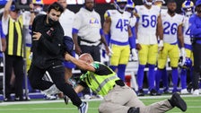 Bold Fan Storms The Field, Gets Tackled By Security During Super Bowl 2022