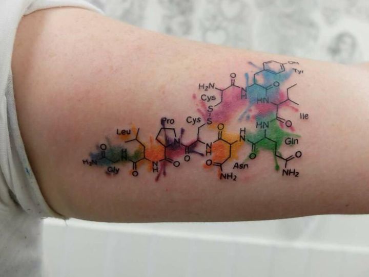 Jen Pountain's Oxytocin tattoo 