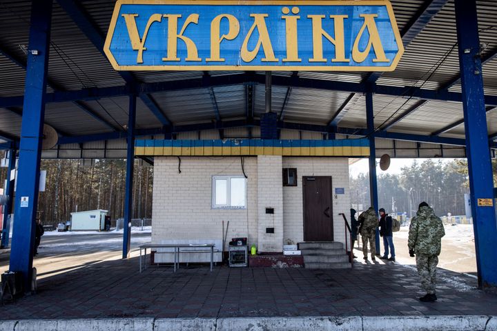 14 Φεβρουαρίου 2022 Συνοριακός σταθμός Ουκρανίας Ρωσίας Λευκορωσίας
