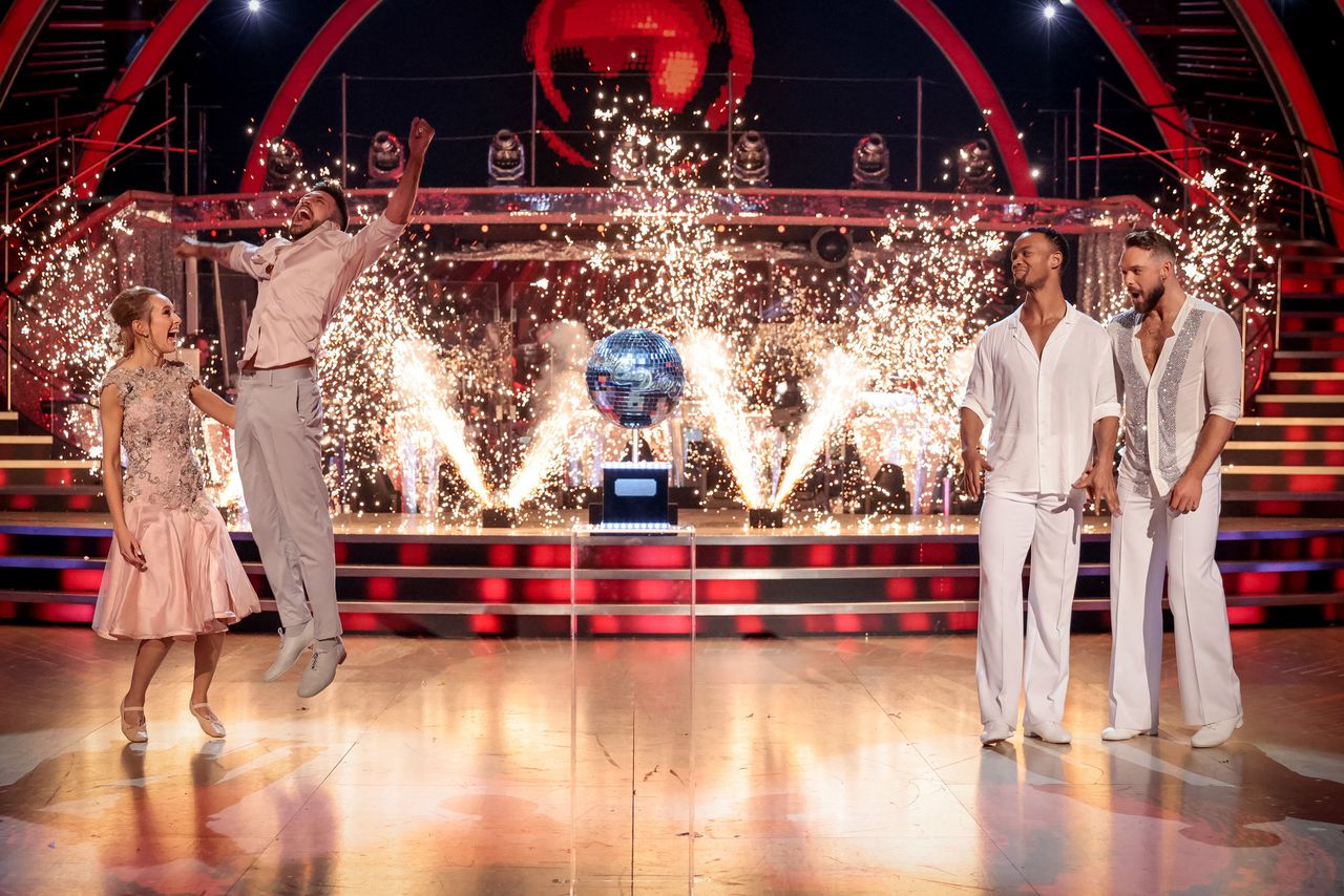 Rose Ayling-Ellis celebrating her Strictly victory at the end of last year