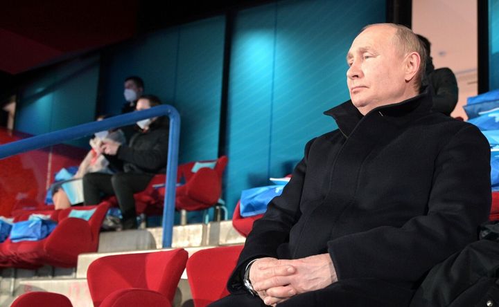 Russian President Vladimir Putin attends the opening ceremony of the 2022 Olympic Games in Beijing, Feb. 4.