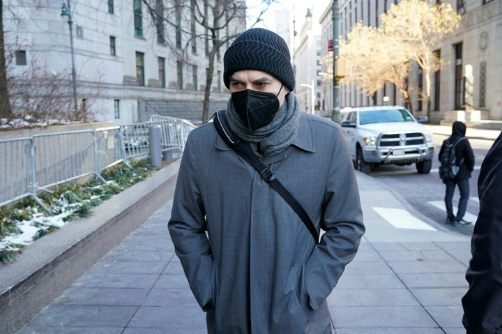 Former New York Times editorial page editor James Bennet arrives at a federal court in Manhattan on Feb. 15 in New York.