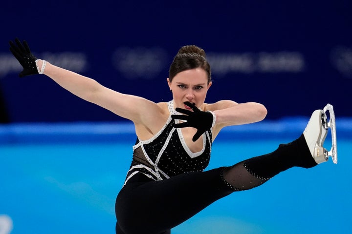 Josefin Taljegard of Sweden wore the pants in the short program field -- the only competitor to do so.