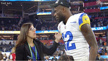 Watch The Moment Van Jefferson Is Told His Wife Is In Labor After Super Bowl Win