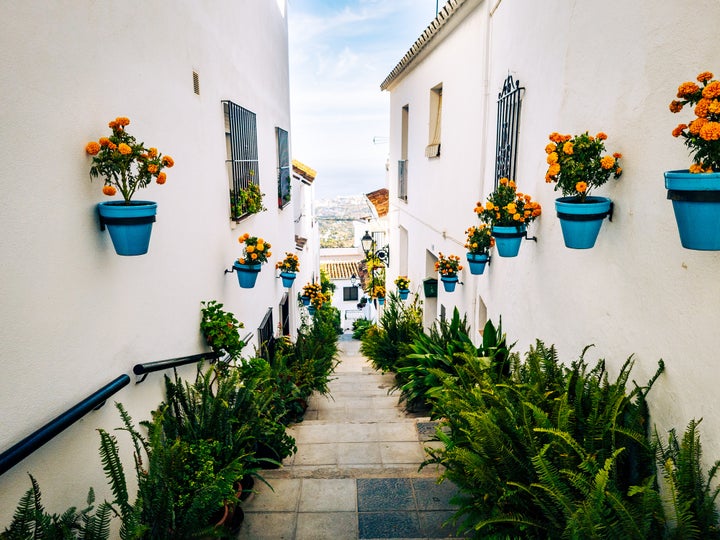 Una calle de Mijas.