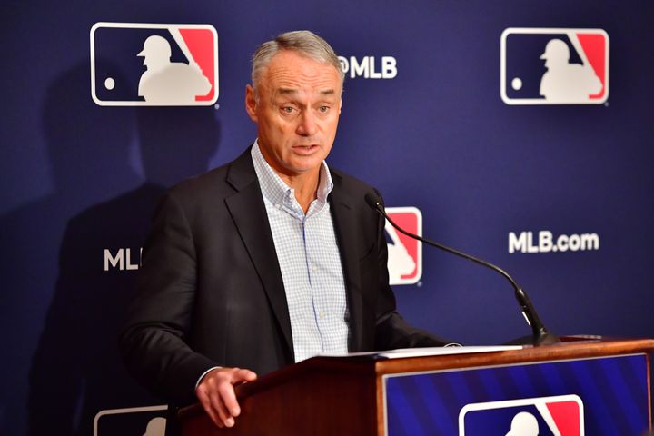 Major League Baseball Commissioner Rob Manfred said he's optimistic that the regular season won't be delayed despite a bitter labor dispute. 