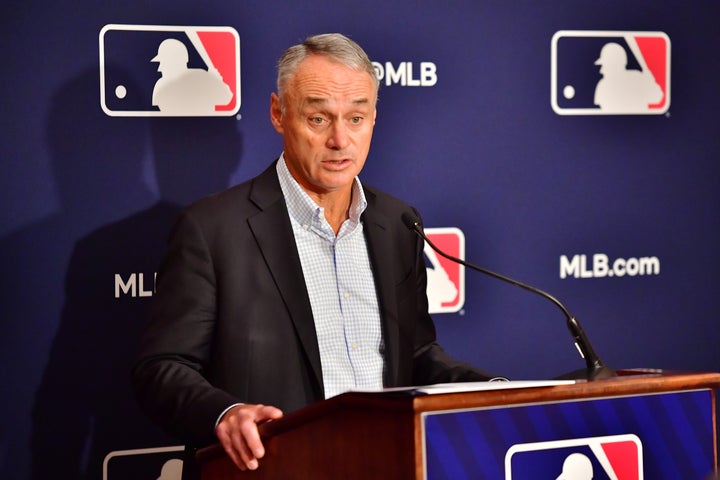 Major League Baseball Commissioner Rob Manfred said he's optimistic that the regular season won't be delayed despite a bitter labor dispute.