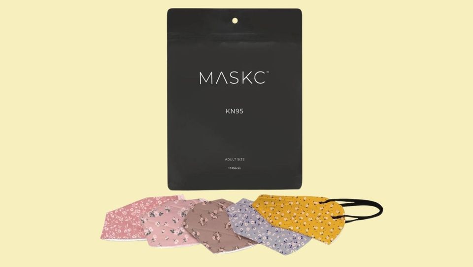 A variety pack of floral printed masks
