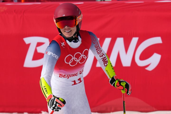 Mikaela Shiffrin admitted she came close to tears after spotting the message.