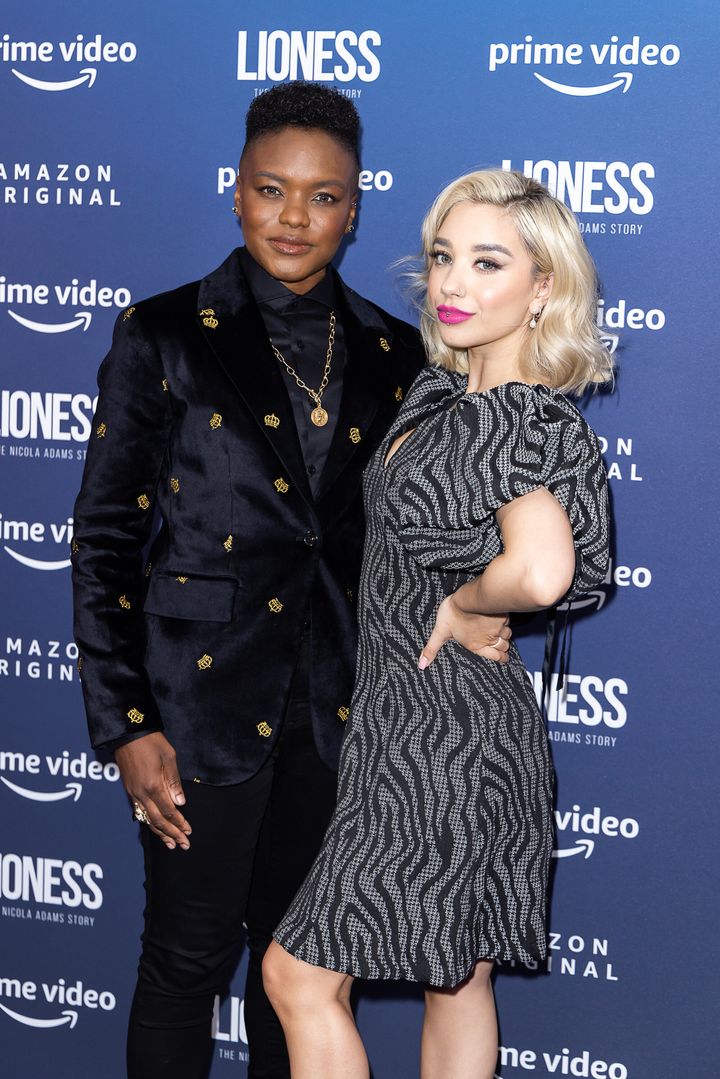 The couple at the premiere of Nicola's Amazon documentary Lioness