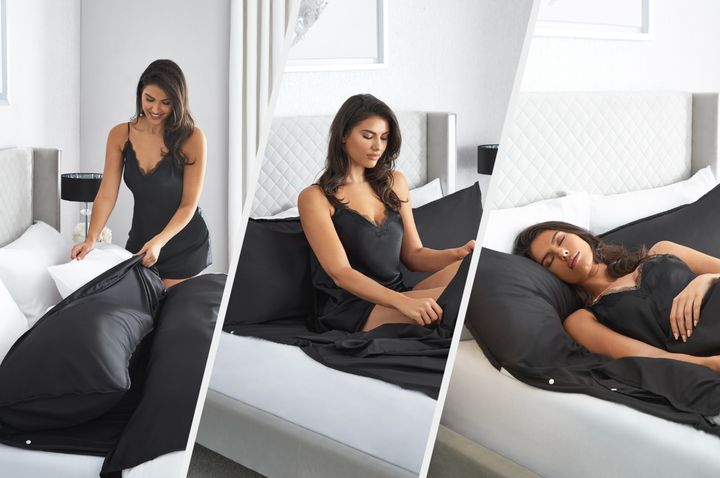 The viral Fake Tan Bed Sheet Protector has HuffPost approval