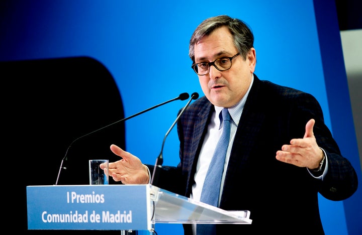 Francisco Marhuenda interviene en un acto de la Comunidad de Madrid