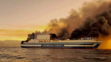 Greece: Search Continues For 12 Missing In Ferry Fire