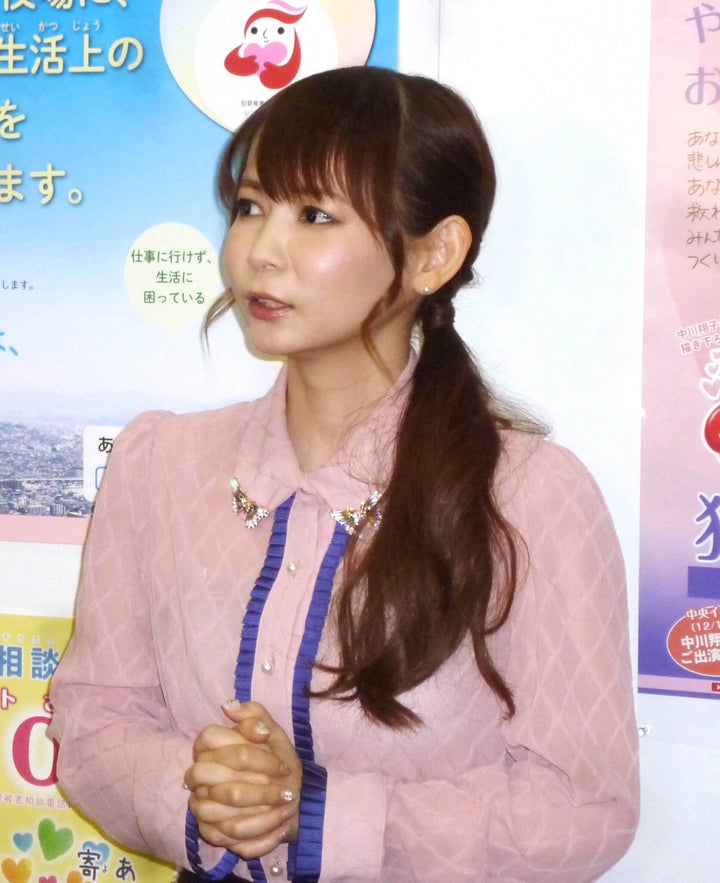 犯罪被害者イベントに参加し、被害者支援について話すタレントの中川翔子さん(2021年撮影)