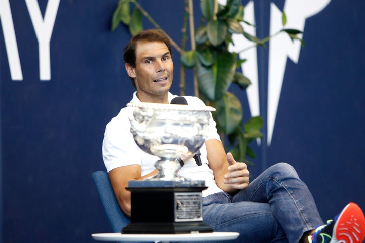 Rafa Nadal, tras ganar el Open de Australia.