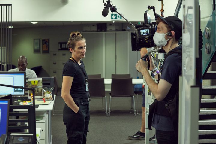 Vicky McClure on the set of Trigger Point