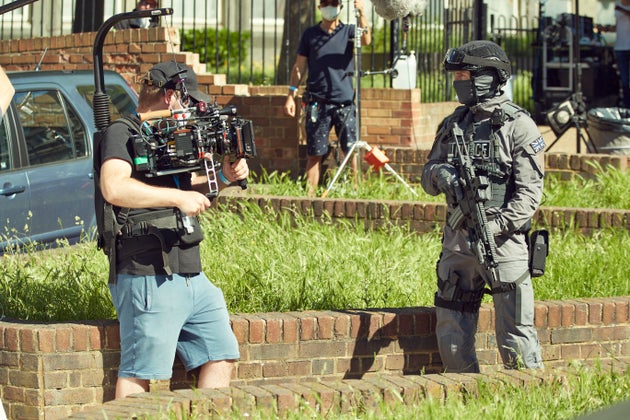 Filming took place at a north London housing estate