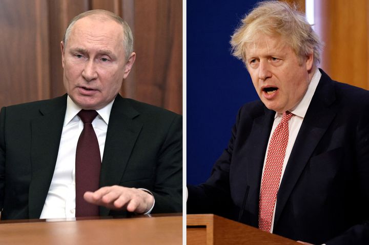 Vladimir Putin and Boris Johnson 