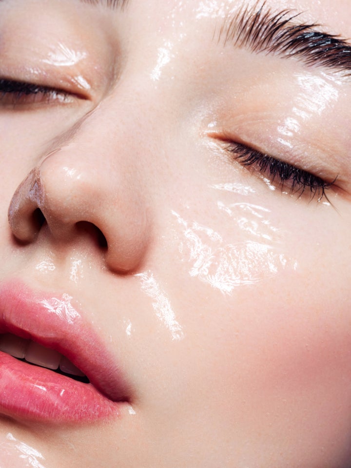 The practice of “slugging” involves spreading a layer of an occlusive over the entire face while sleeping at night.