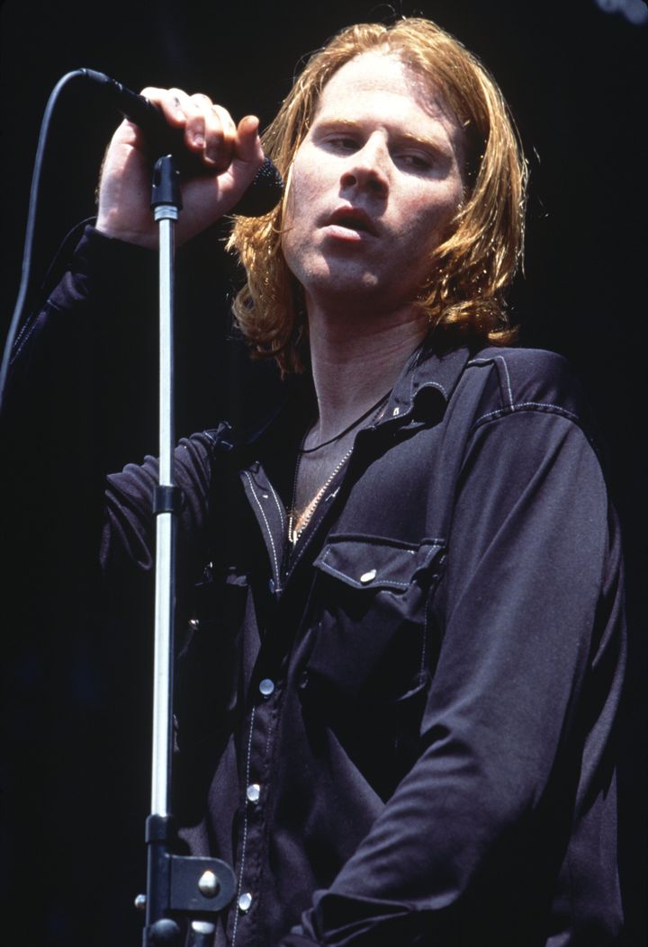 Mark Lanegan of Screaming Trees performs during Lollapalooza at Winnebago County Fairgrounds on June 30, 1996 in Rockford, Illinois. (Photo by Tim Mosenfelder/Getty Images)