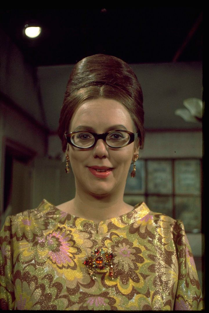 Anna Karen in character as Olive Rudge in sitcom On The Buses, circa 1972
